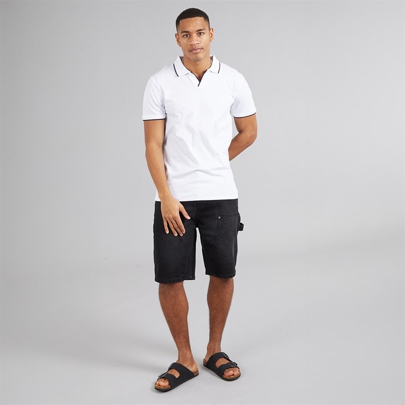 Brave Soul Herren Ferrat Poloshirt Optic White/Navy - Bild 3