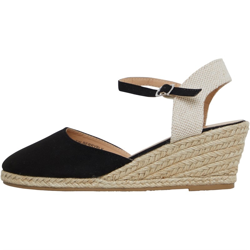 Brave Soul Dames Berry Sleehak Sandalen Zwart - Afbeelding 2