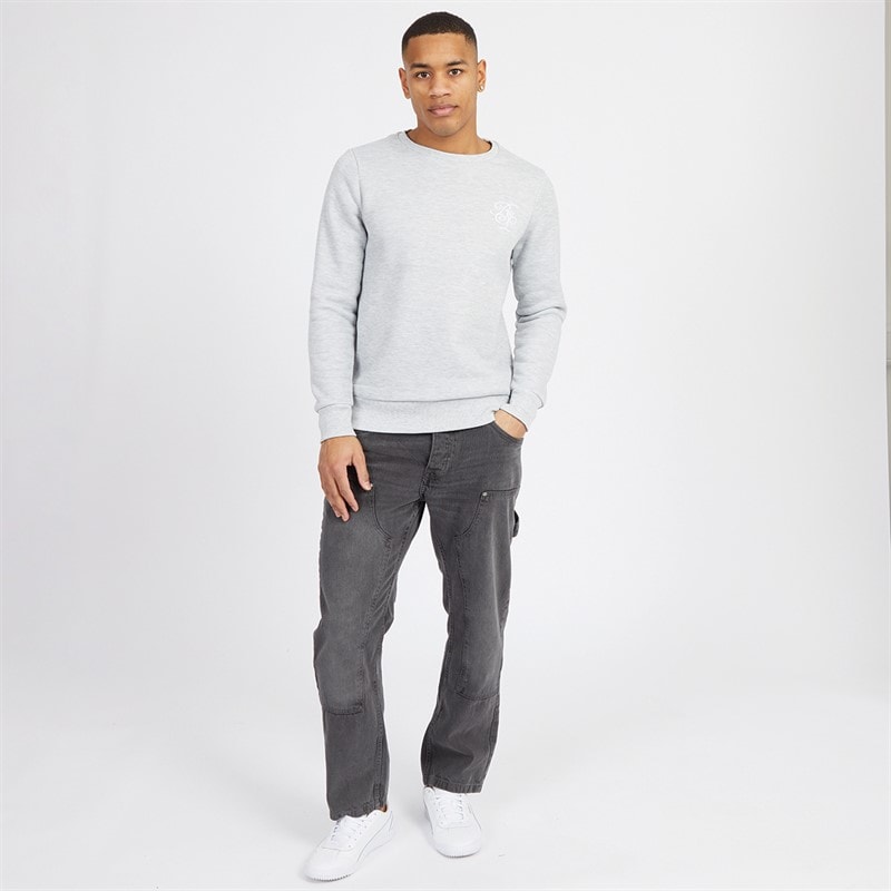 Brave Soul Jeans Herren Joiner Carpenter Loose Fit Grau gewaschen - Bild 4