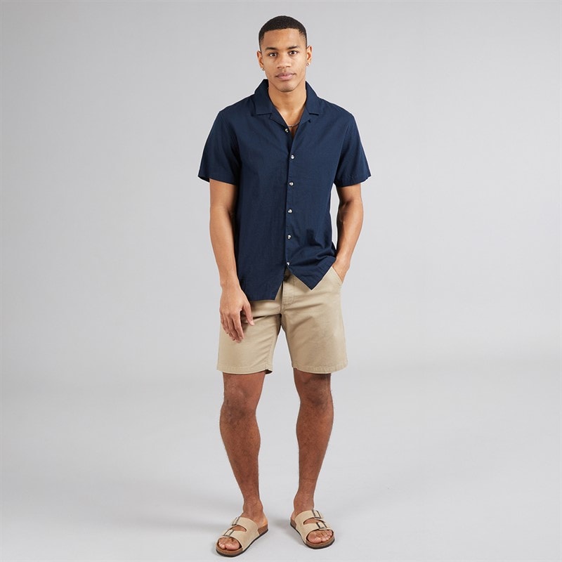 Brave Soul Heren Eubank Shirt Navy - Afbeelding 4