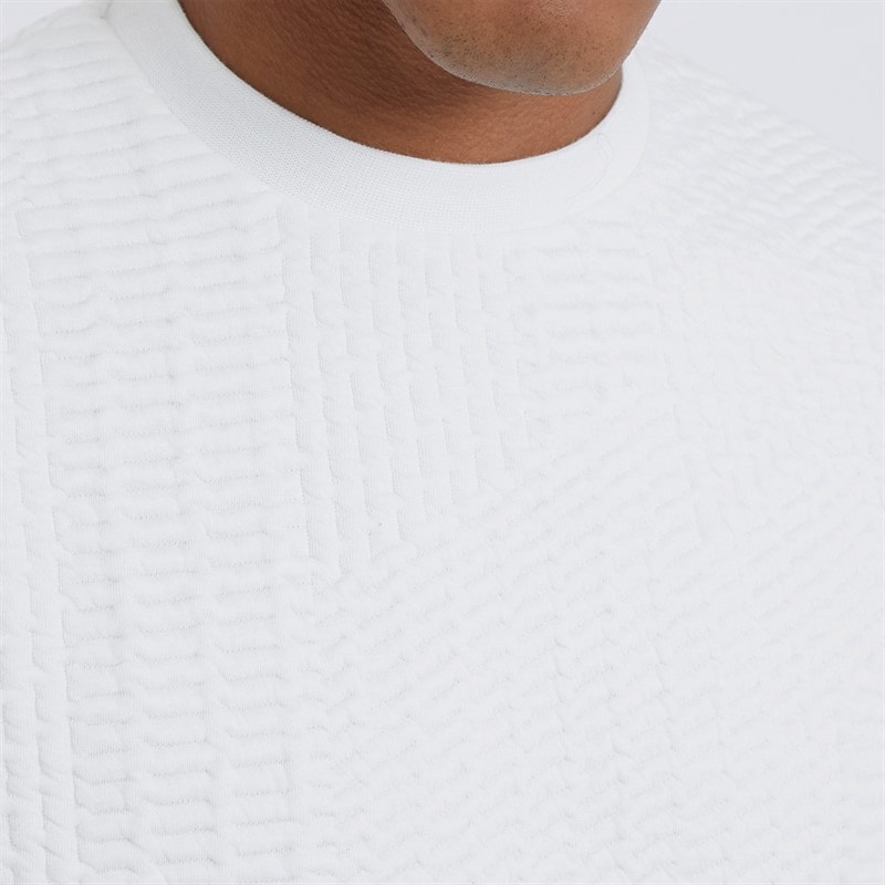 Brave Soul Męskie Oversized Fit Miska T-shirty Écru – zdjęcie  3