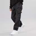 Brave Soul Jongens Cargo Jeans met Losse Pasvorm Antraciet
