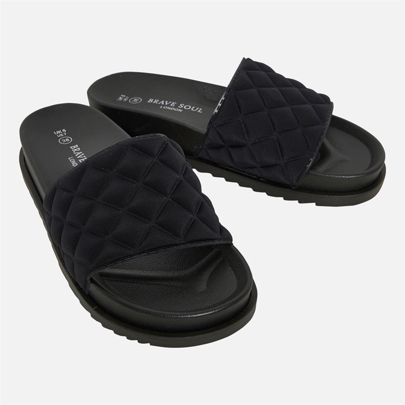 Brave Soul Slider Sandales Mae Femme Noir - Image 2