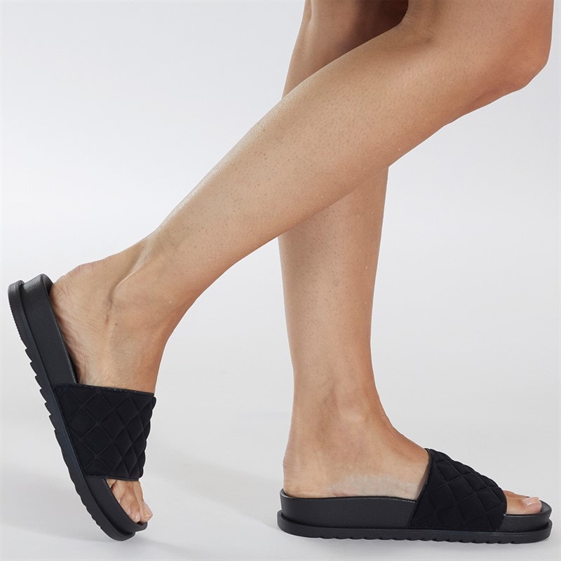 Brave Soul Slider Sandales Mae Femme Noir - Image 5