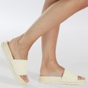 Brave Soul Slider Sandales Mae Femme Ecru