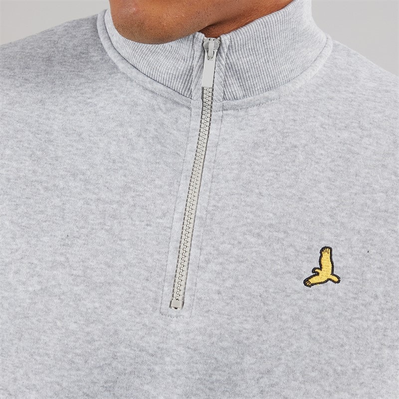 Brave Soul Herren Idaho Trichterkragen Pullover Hell Grau Meliert - Bild 3