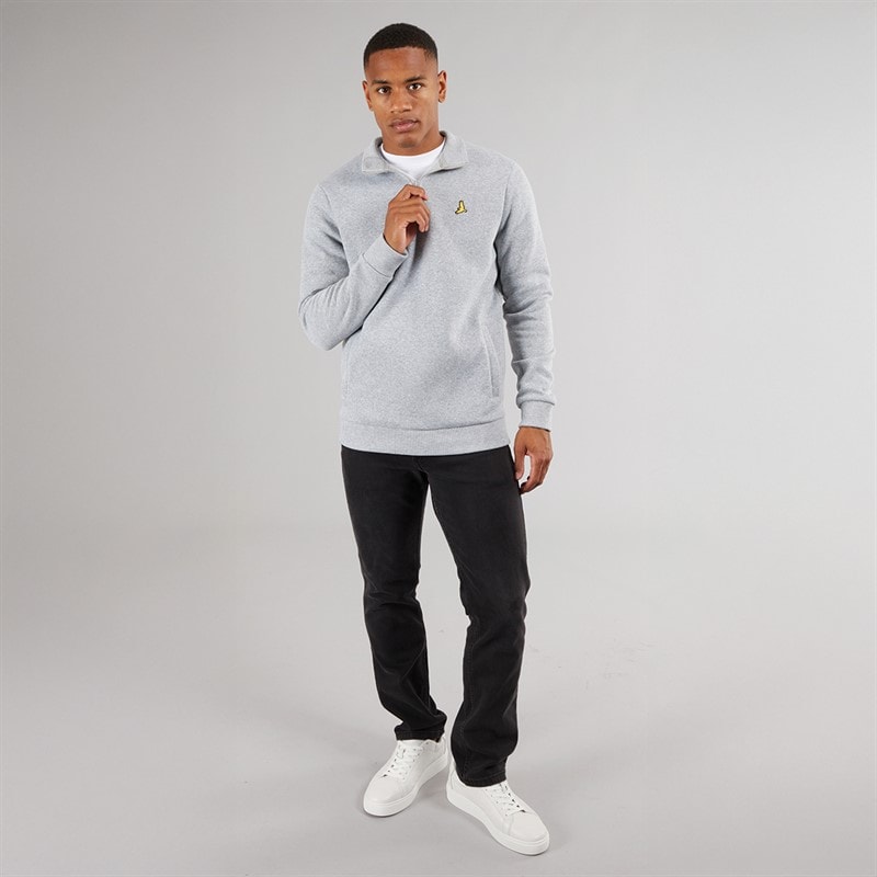 Brave Soul Herren Idaho Trichterkragen Pullover Hell Grau Meliert - Bild 4