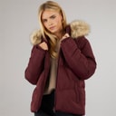 Brave Soul Damen Marcella Kurze Steppjacke Burgunderrot