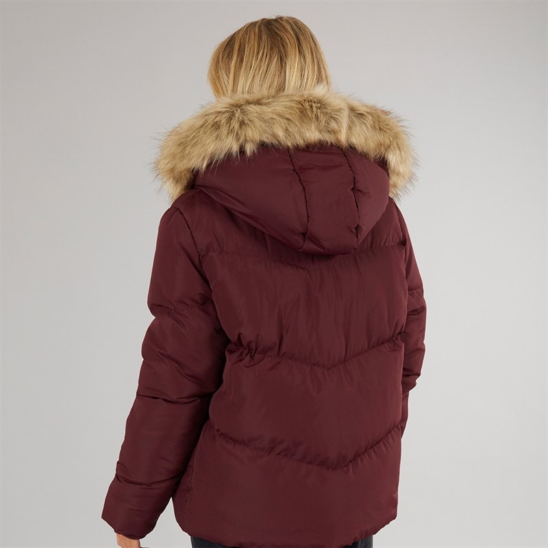 Brave Soul Damen Marcella Kurze Steppjacke Burgunderrot - Bild 2