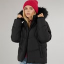 Brave Soul Damen Marcella Kurze Steppjacke Schwarz
