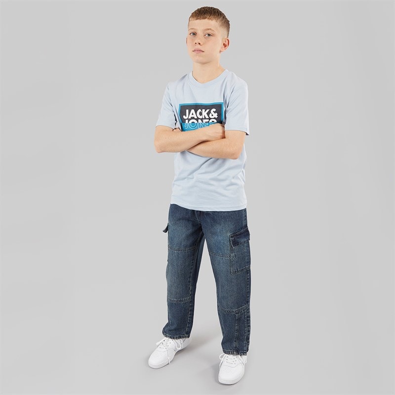 Brave Soul Jeans Garçon coupe ample Bleu moyen - Image 4