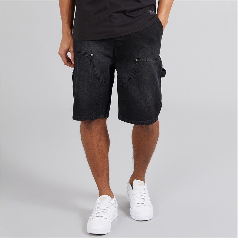 Brave Soul Heren Joiner Loose Fit Carpenter Shorts Charc