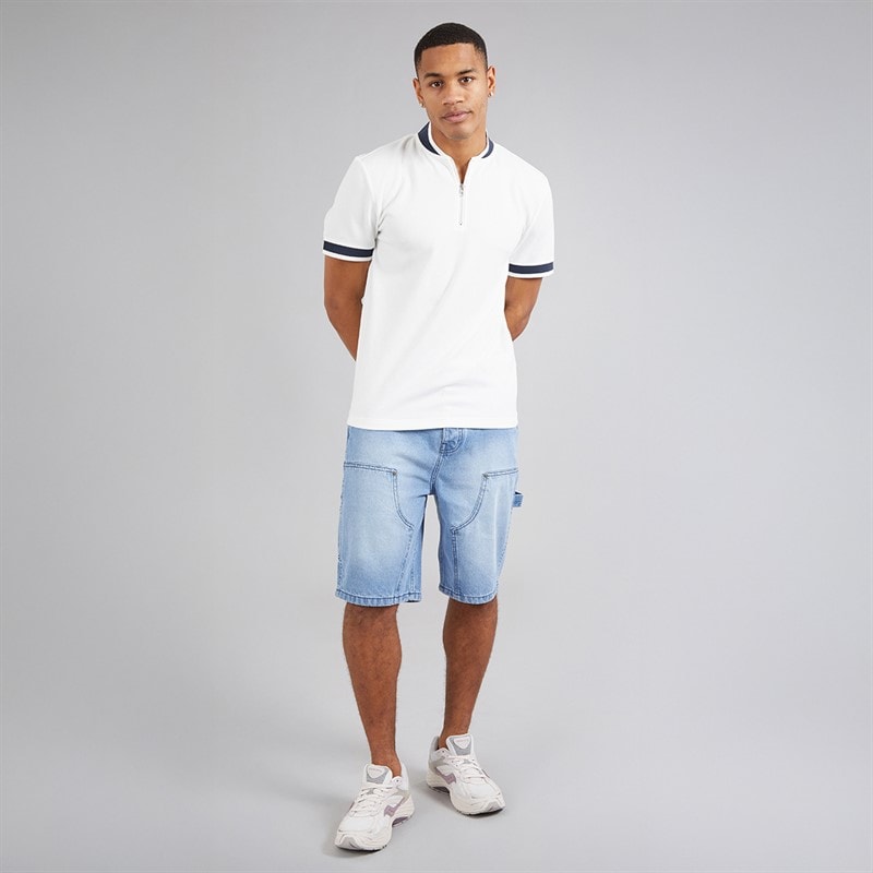 Brave Soul Heren Joiner Loose Fit Carpenter Shorts Light Blue - Afbeelding 4