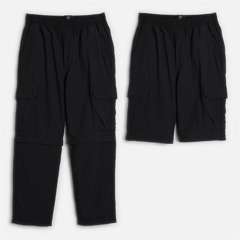 Brave Soul Jongens Taslan Cargo Broek Zwart