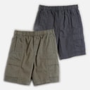 Brave Soul Shorts cargo Garçon Pacquet Double Bleu Marine/Gris Navy / Grey