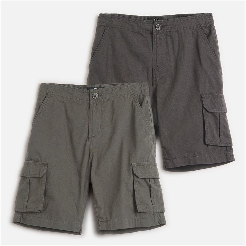 Brave Soul Jongens twee pak cargo shorts donkergrijs/marine Dark Grey / Navy