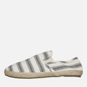 Brave Soul Heren Yacht Espadrilles Crème/Zwarte Streep Cream/ Black
