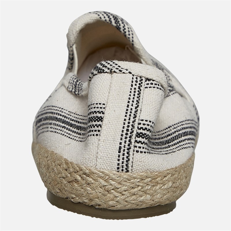 Brave Soul Espadryle żeglarskie dla niego kremowo-czarne w paski kolor Cream/ Black – zdjęcie  3