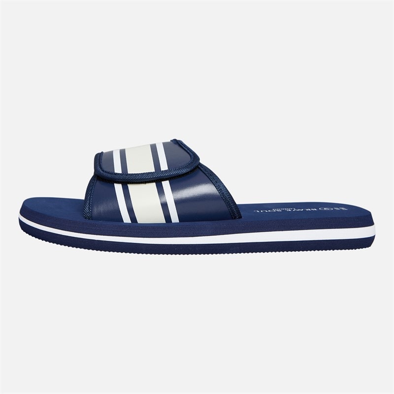Brave Soul Heren Mateo Slippers Navy/Ecru/Wit - Afbeelding 2