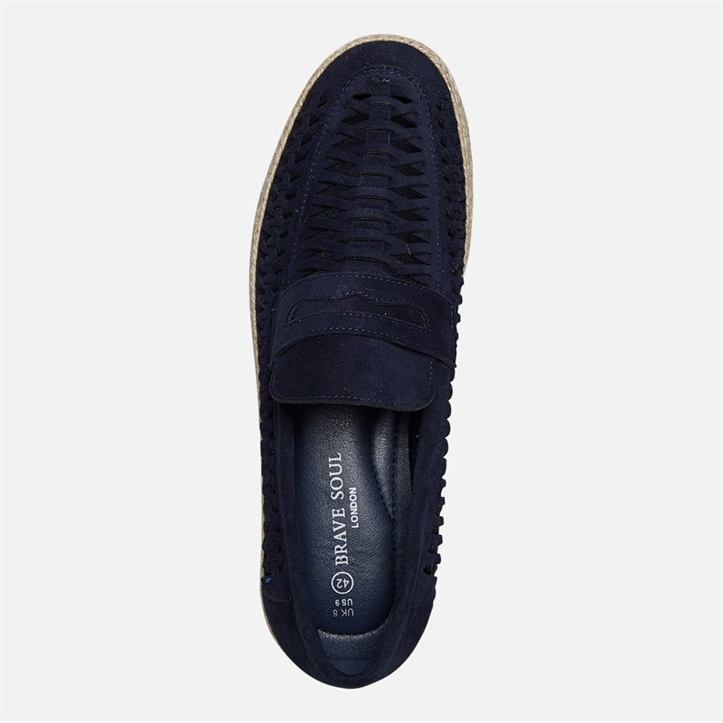 Brave Soul Heren Carlos Instappers Navy - Afbeelding 4