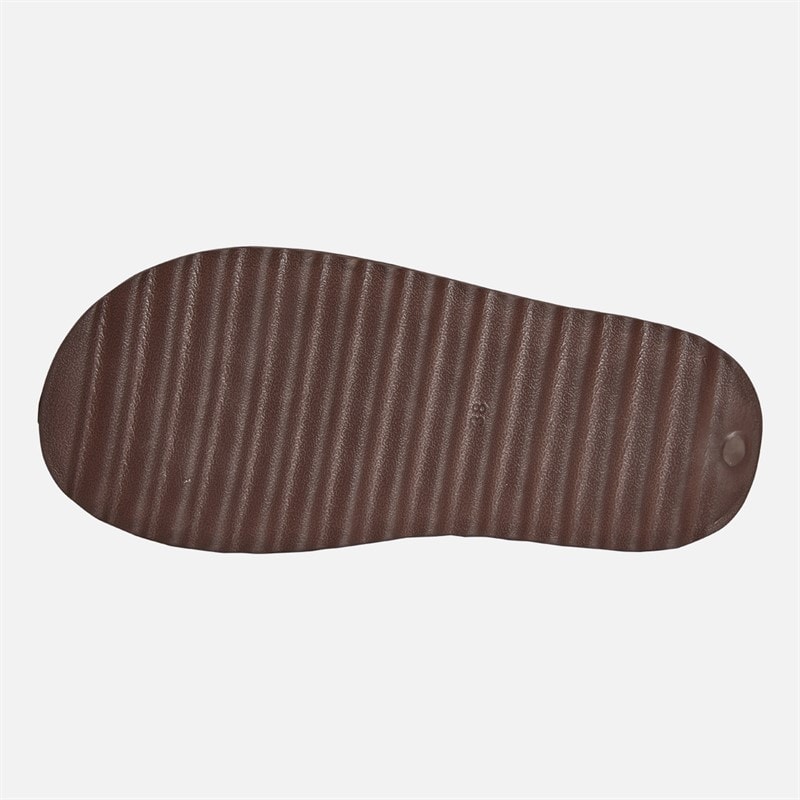 Brave Soul Dames Dikke Enkelband Sandalen Mocha - Afbeelding 3