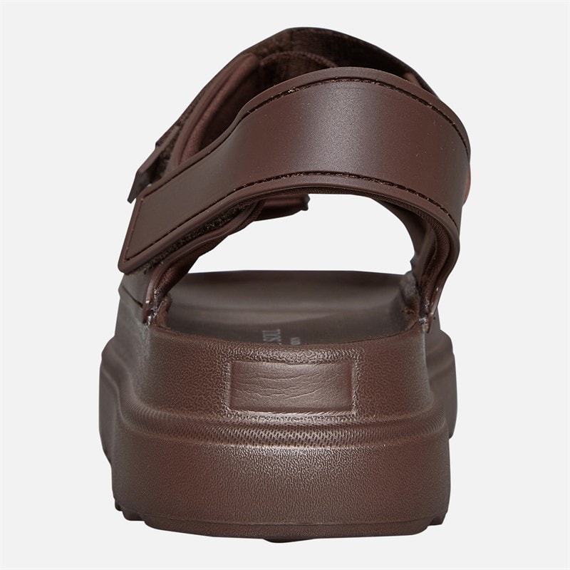 Brave Soul Dames Dikke Enkelband Sandalen Mocha - Afbeelding 4