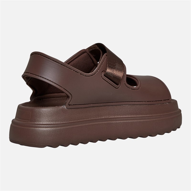 Brave Soul Dames Dikke Enkelband Sandalen Mocha - Afbeelding 5