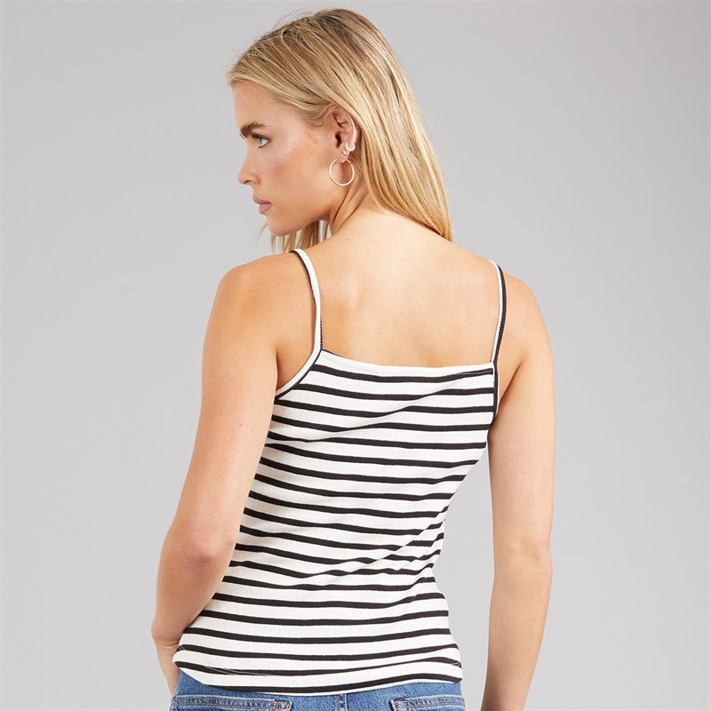 Brave Soul Gilet rayé Femme Cream/Noir - Image 2