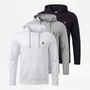 Brave Soul Heren Potter Drie Pack Hoodies Zwart/Wit/Lichtgrijs Melange