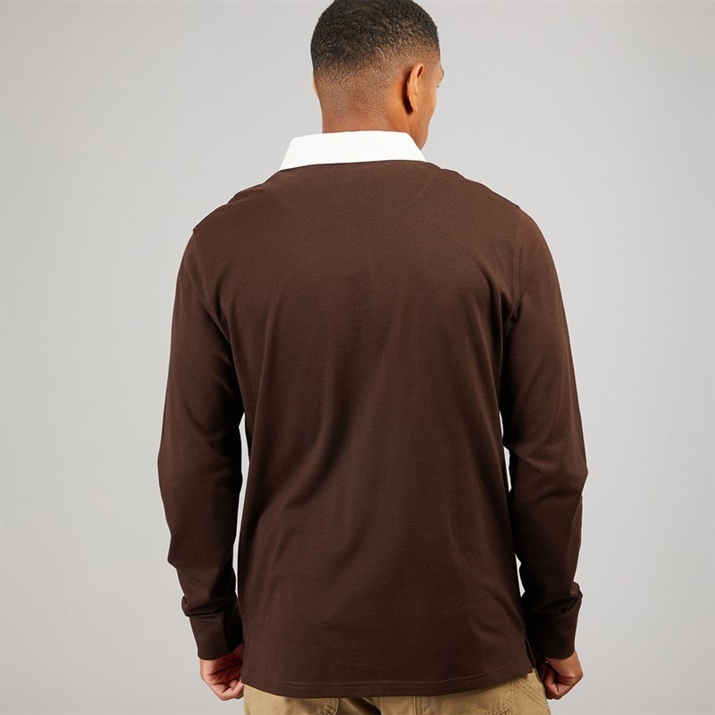 Brave Soul Zeman koszulka rugby dla niego kolor Bitter Chocolate/Off White – zdjęcie  2