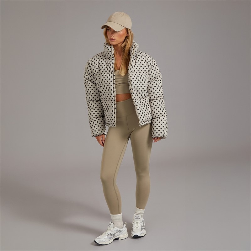 Brave Soul Damen Riva Spot Puffer Jacke Cream/Schwarz - Bild 3