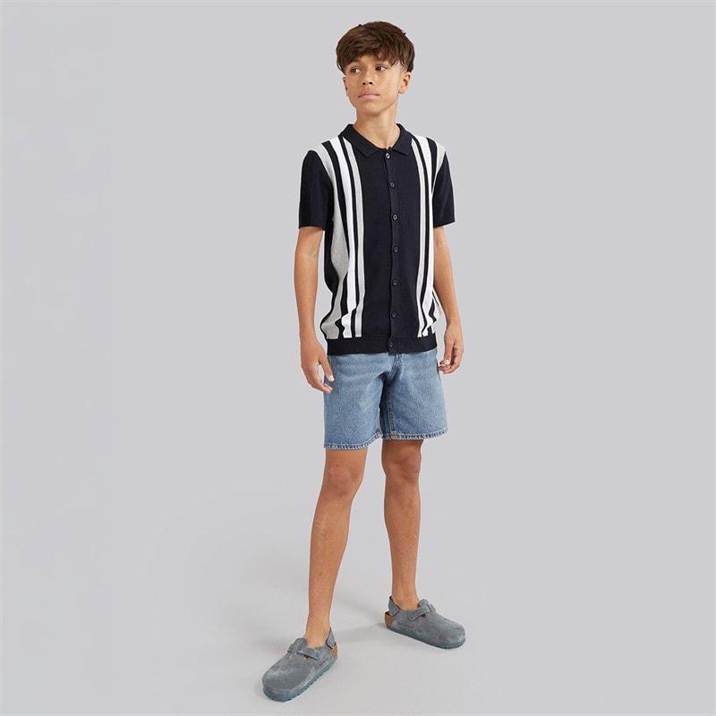 Brave Soul Polo Garçon Woodhay Navy - Image 3