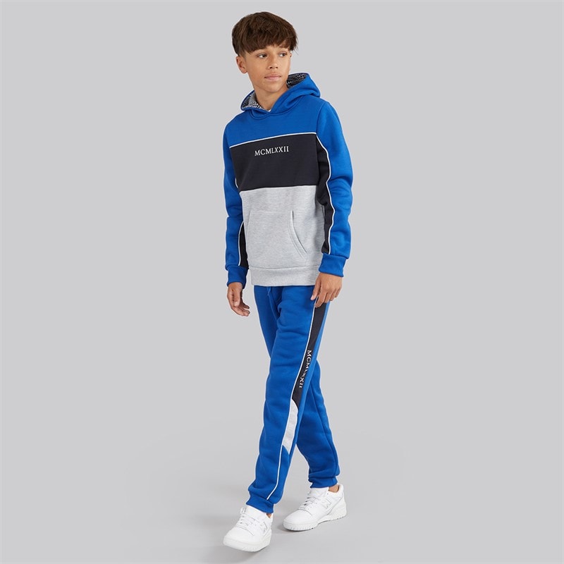 Brave Soul Jongens Parker Trainingspak Cobalt/Navy/Lichtgrijs Melange Cobalt/Navy/Light Gery Ma - Afbeelding 3
