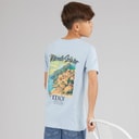 Brave Soul Junge Solaro T Shirt Light Blue/Multi-Colour