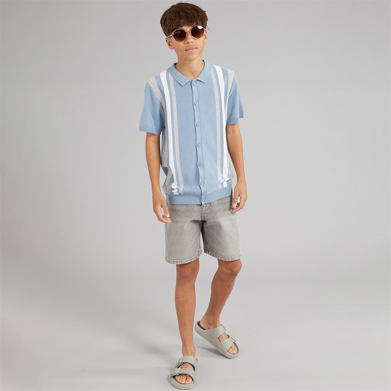 Brave Soul Jongens Woodhay Polo Shirt Steel Blue - Afbeelding 3