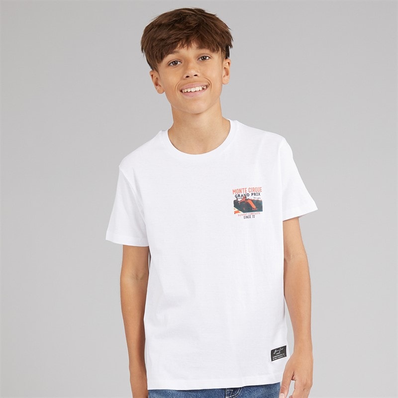 Brave Soul T-shirt Meyan Garçon Blanc Optique/Multicolore - Image 2