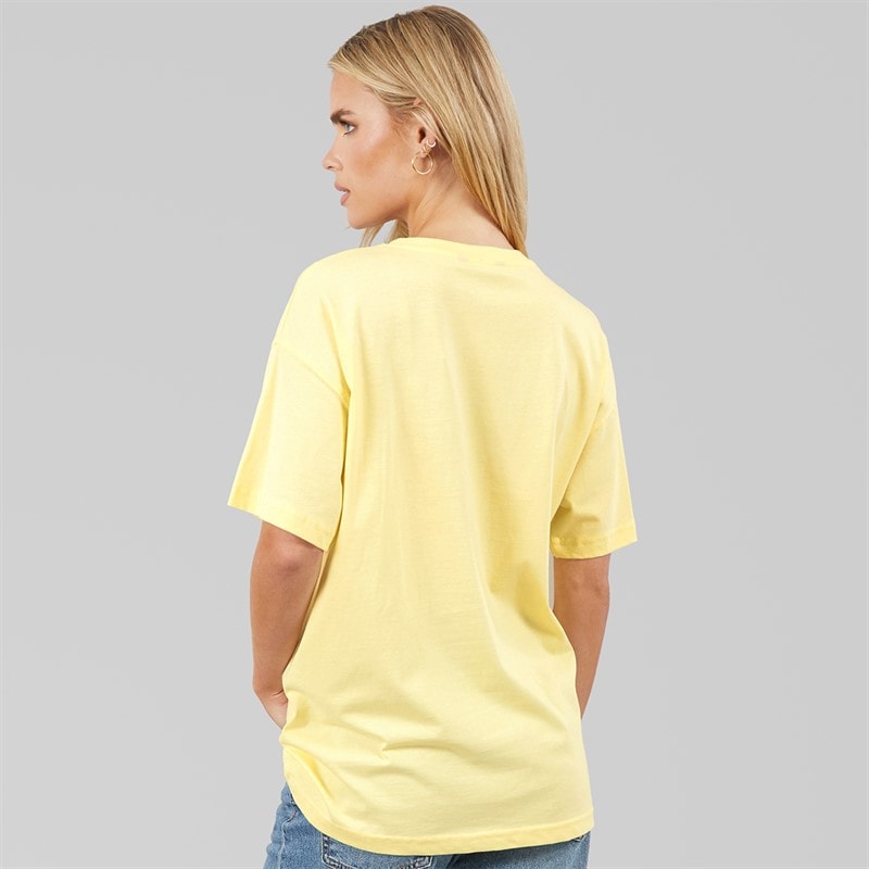 Brave Soul T-shirt Femme Los Angeles Butter Yellow/Navy/Vert - Image 2