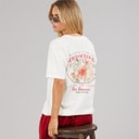 Brave Soul Dames Bloom Print T-shirt Cream