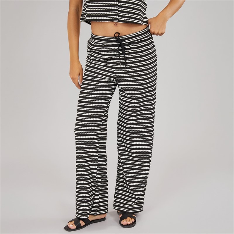 Brave Soul Pantalon Alice à rayures Femme Noir/Cream - Image 2