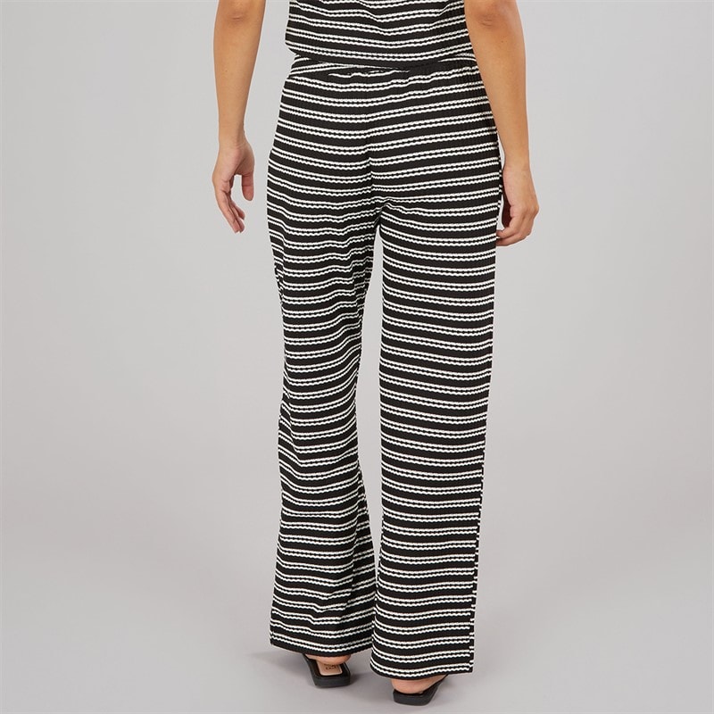 Brave Soul Pantalon Alice à rayures Femme Noir/Cream - Image 3