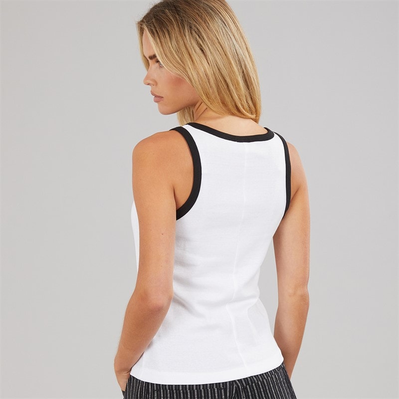 Brave Soul Gilet Lucie Contrast Femme Blanc/Noir - Image 2