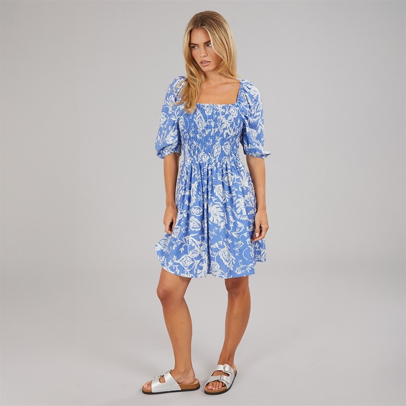 Brave Soul Robe Courte Lainey Femme Bleu/Blanc - Image 3