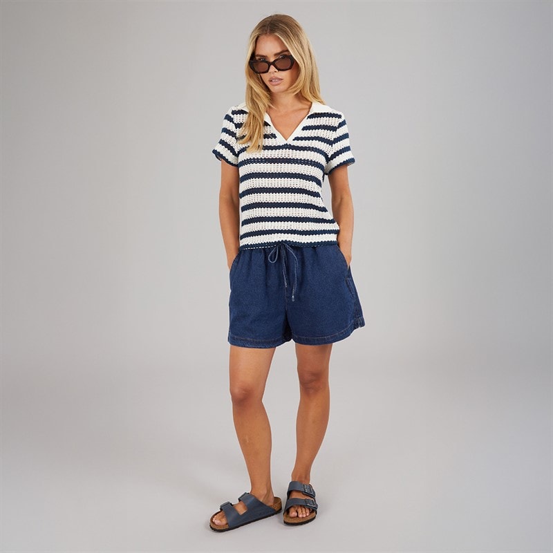 Brave Soul Damen Jeans Shorts Indigo - Bild 3