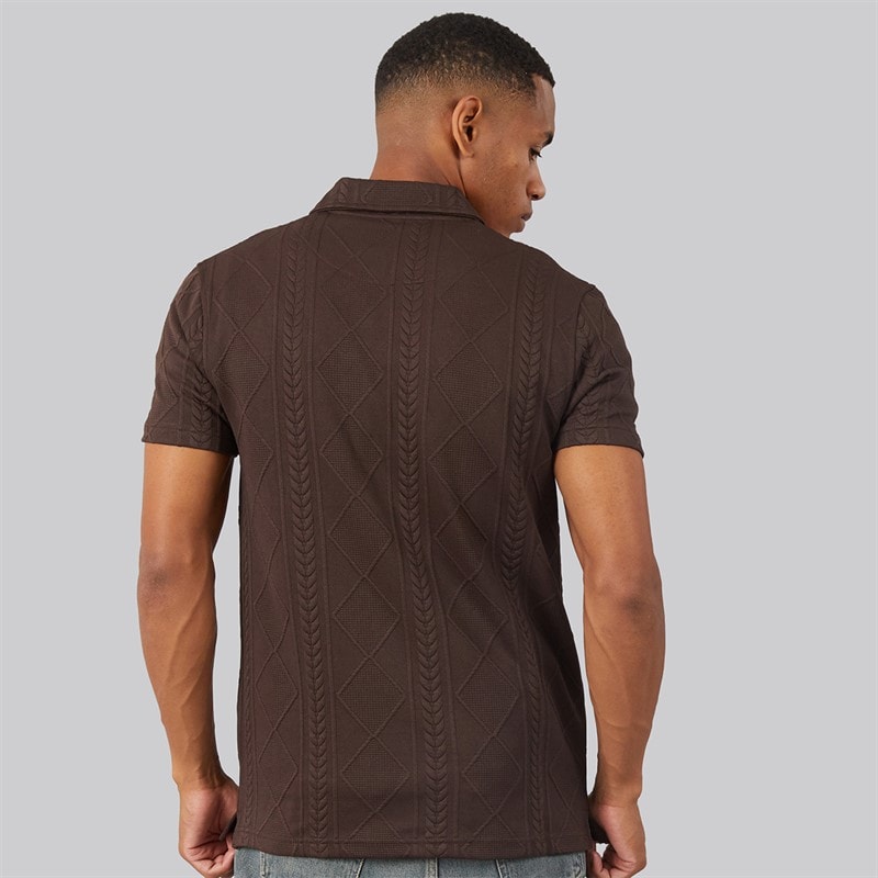 Brave Soul Polo Homme Renix Bitter Chocolate - Image 2