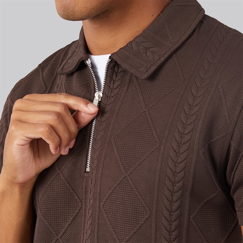 Brave Soul Polo Homme Renix Bitter Chocolate - Image 3