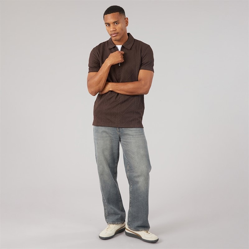 Brave Soul Polo Homme Renix Bitter Chocolate - Image 4