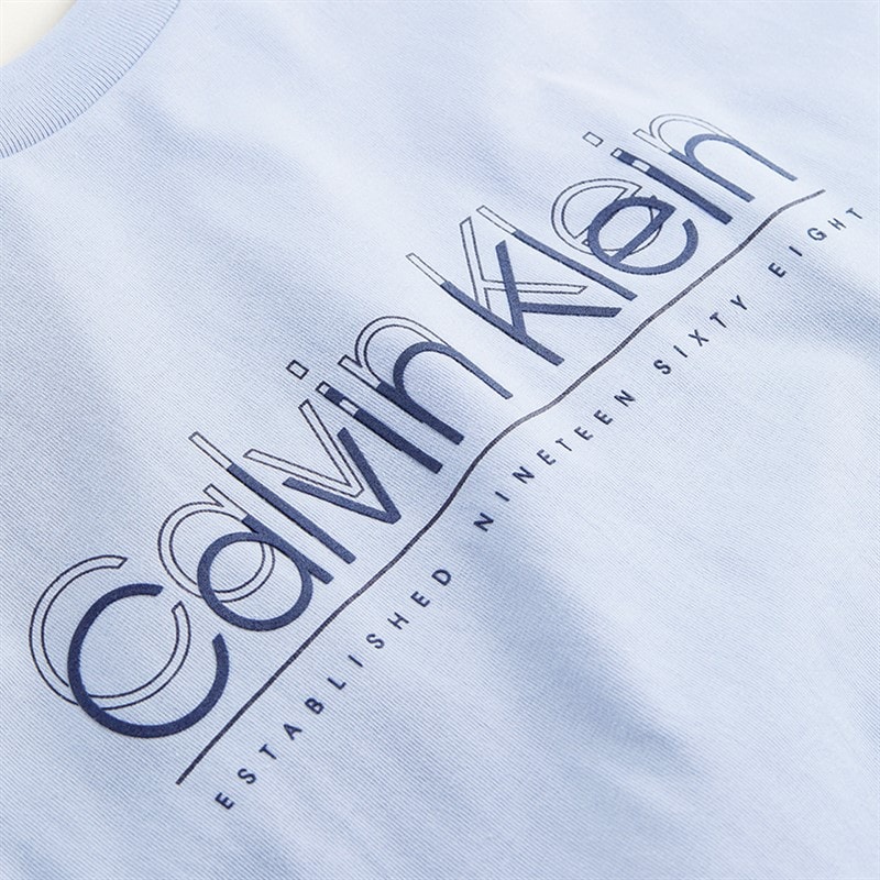 Calvin Klein Heren Logo T-Shirt Zen Blauw - Afbeelding 5