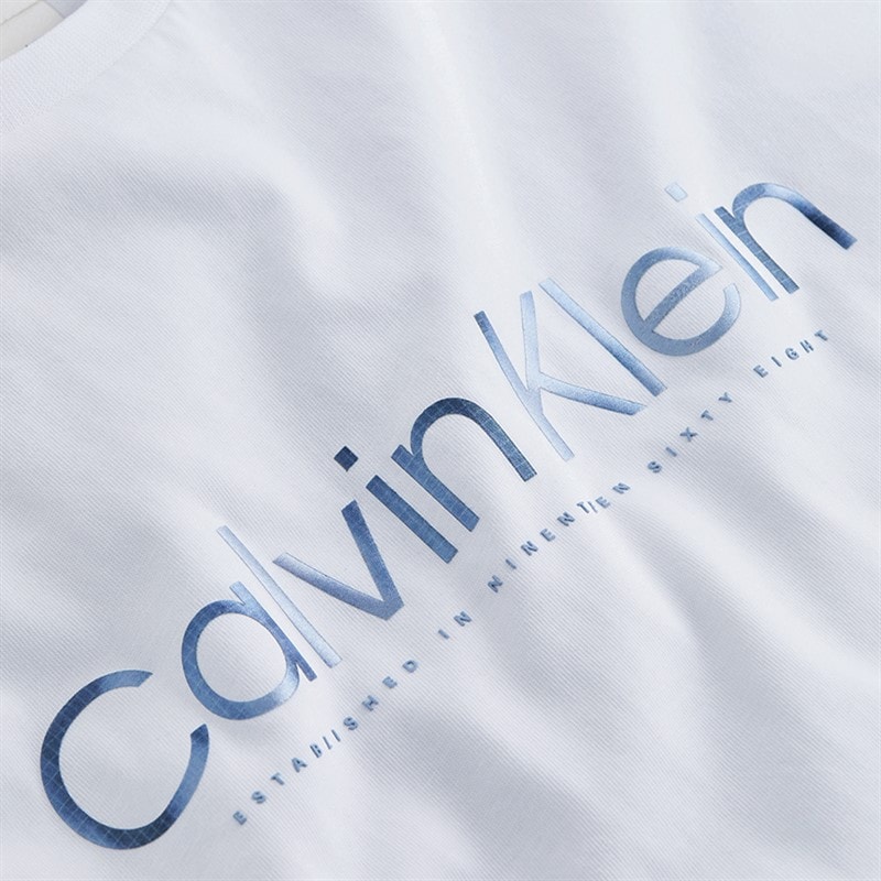 Calvin Klein T-shirt Logo Homme Blanc Vif - Image 5