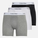 Calvin Klein Heren katoen stretch drie pak boxershorts Zwart/Grey Heather/Wit