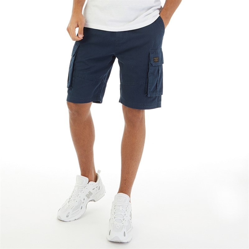Closure London Heren Utility Cargo Shorts Marineblauw - Afbeelding 1